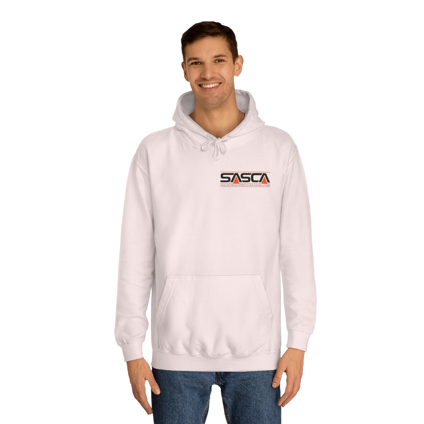 Unisex College Hoodie - Light - SASCA Logo front and back