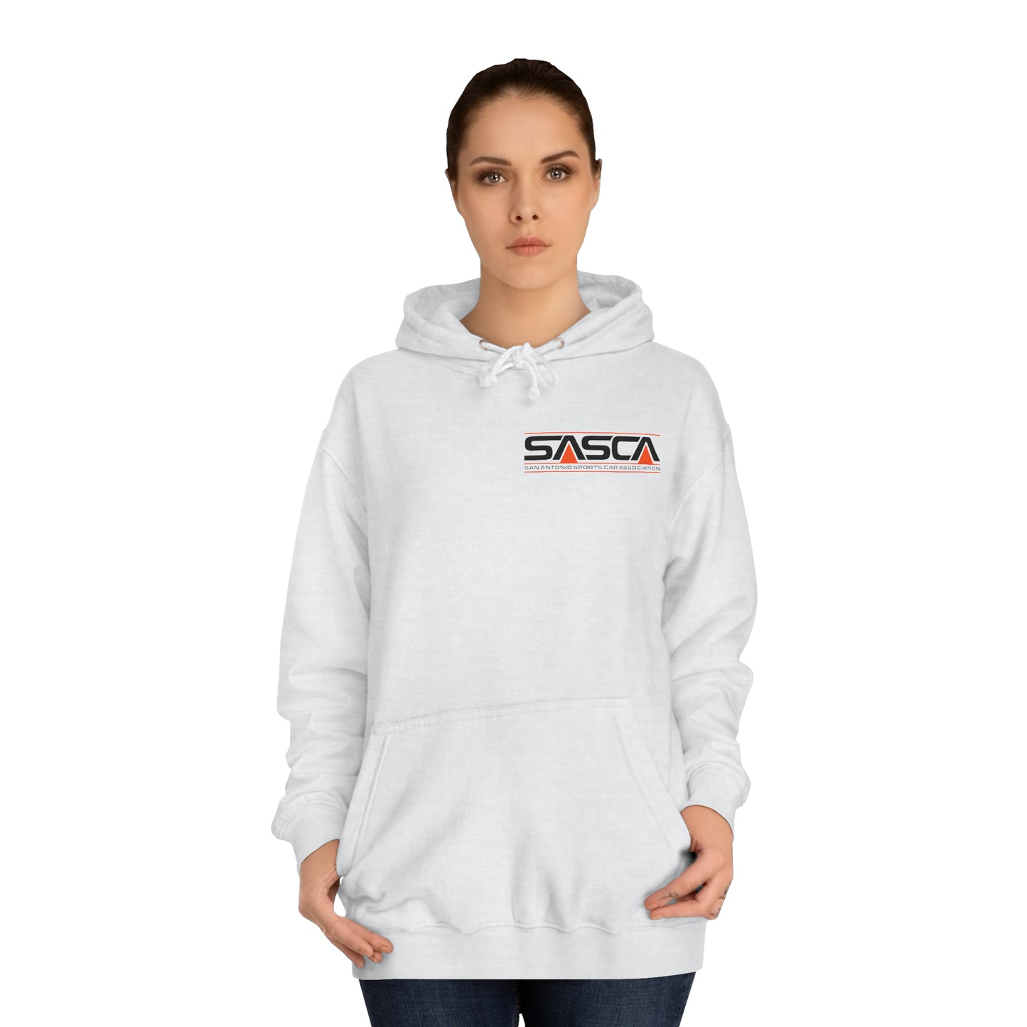 Unisex College Hoodie - Light - SASCA Logo front and back