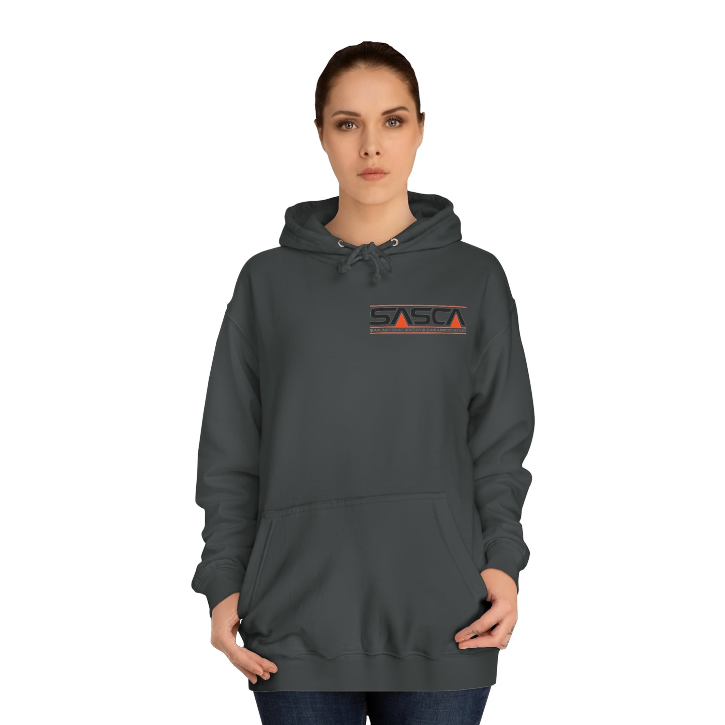 Unisex College Hoodie - Light - SASCA Logo front and back
