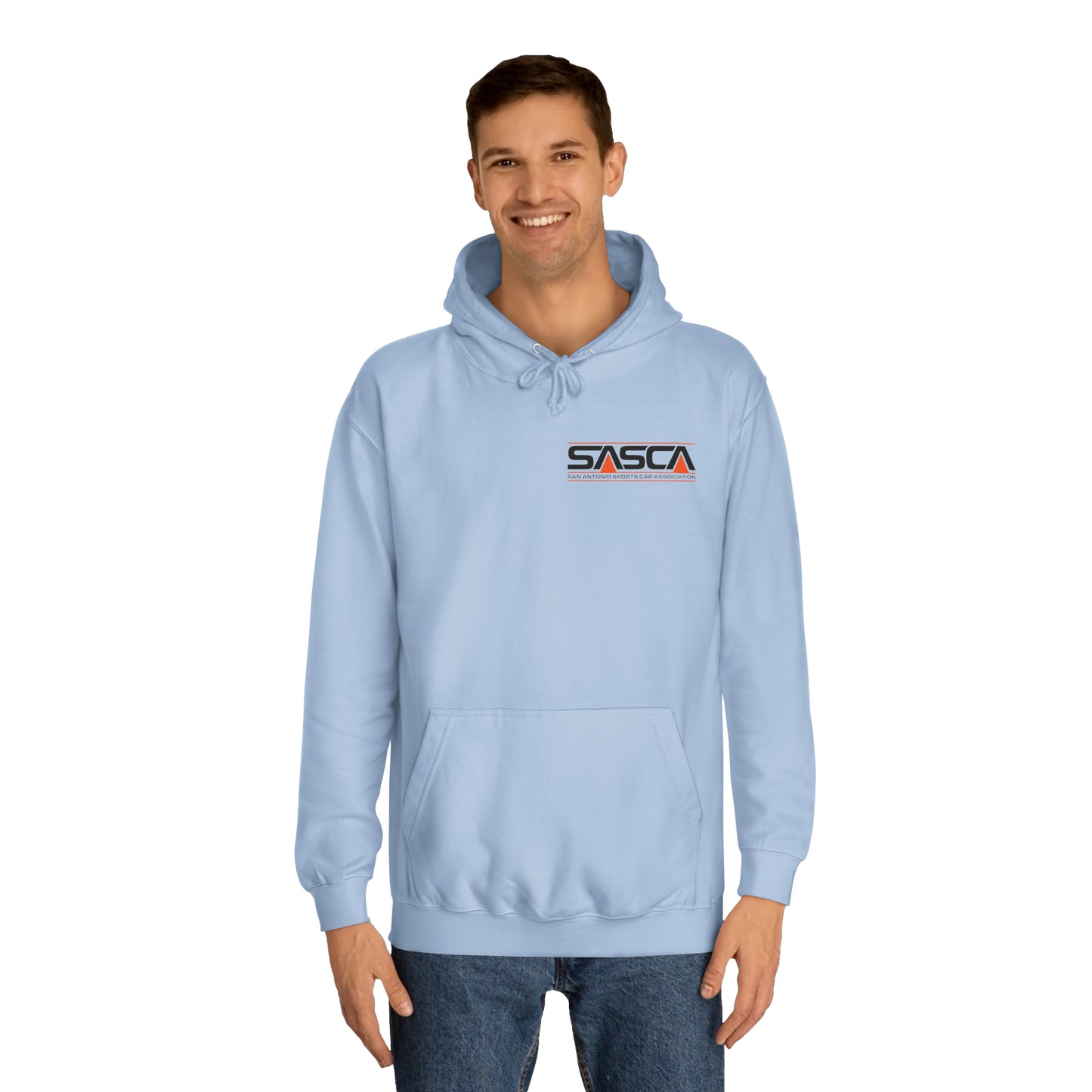 Unisex College Hoodie - Light - SASCA Logo front and back