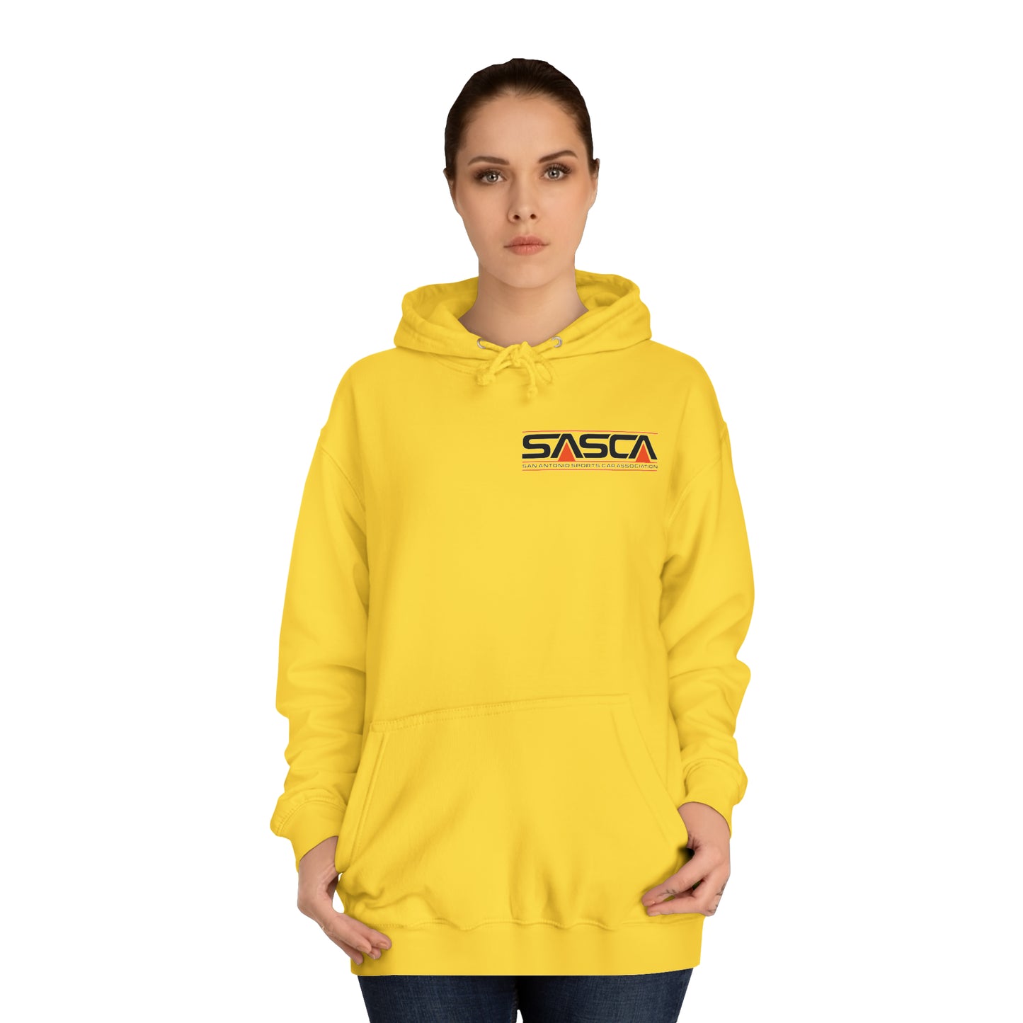 Unisex College Hoodie - Light - SASCA Logo front and back