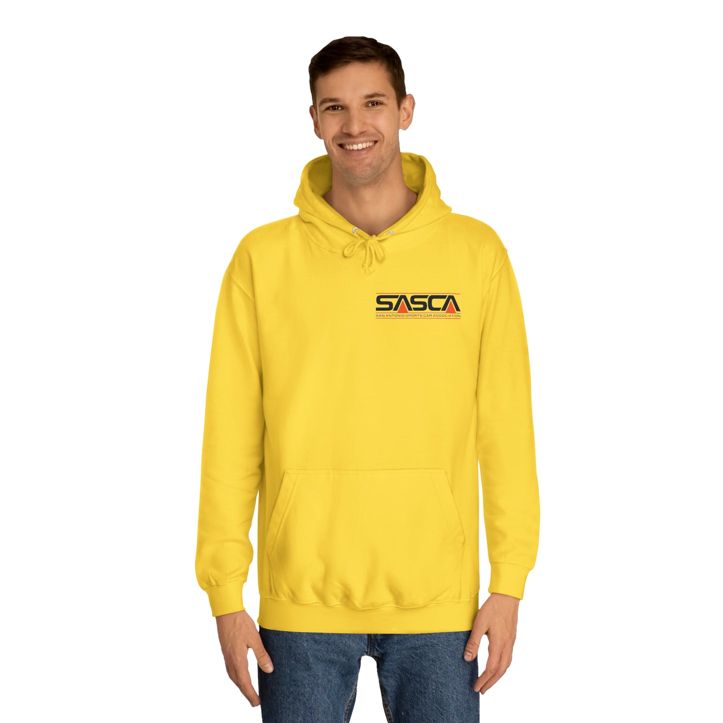 Unisex College Hoodie - Light - SASCA Logo front and back