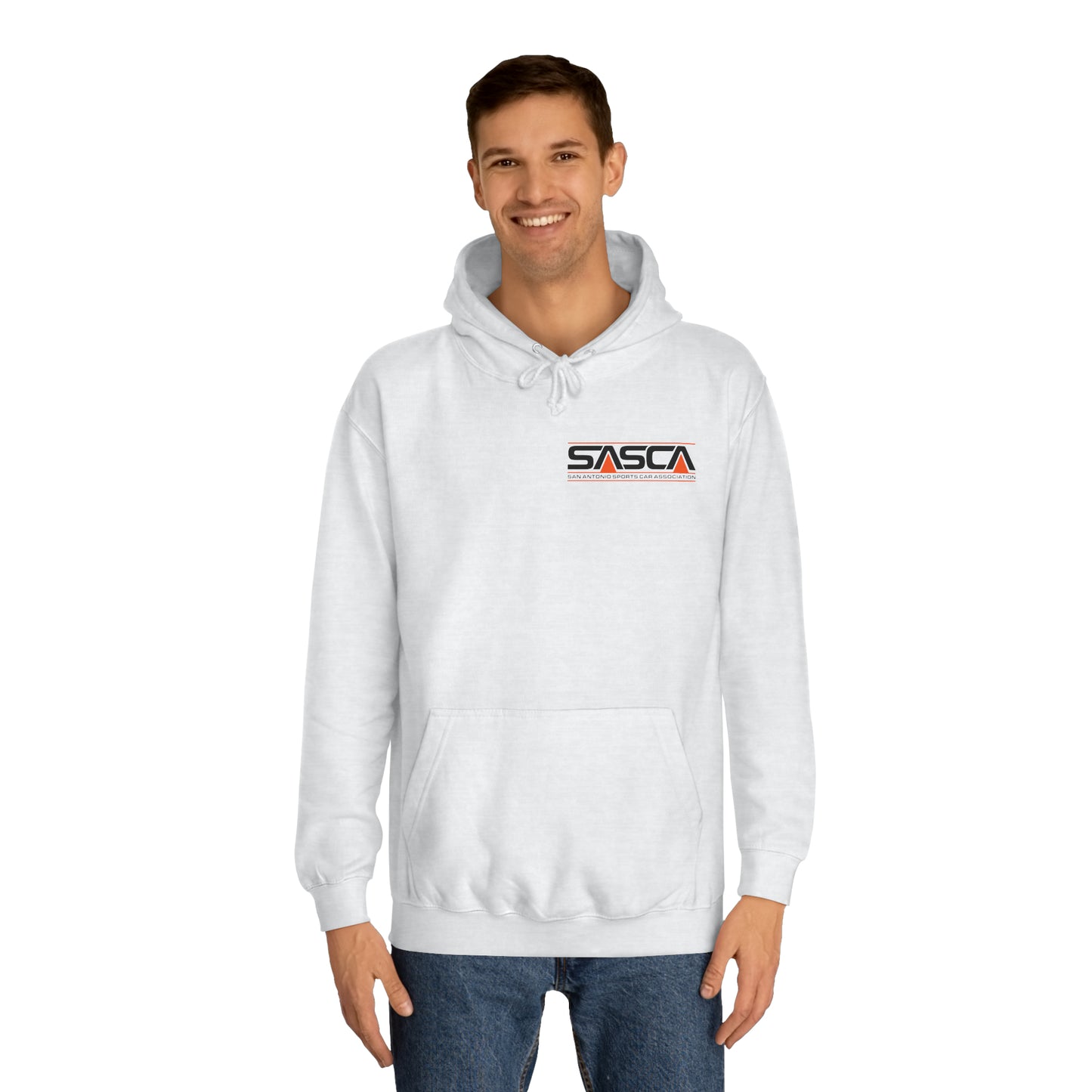 Unisex College Hoodie - Light - SASCA Logo front and back