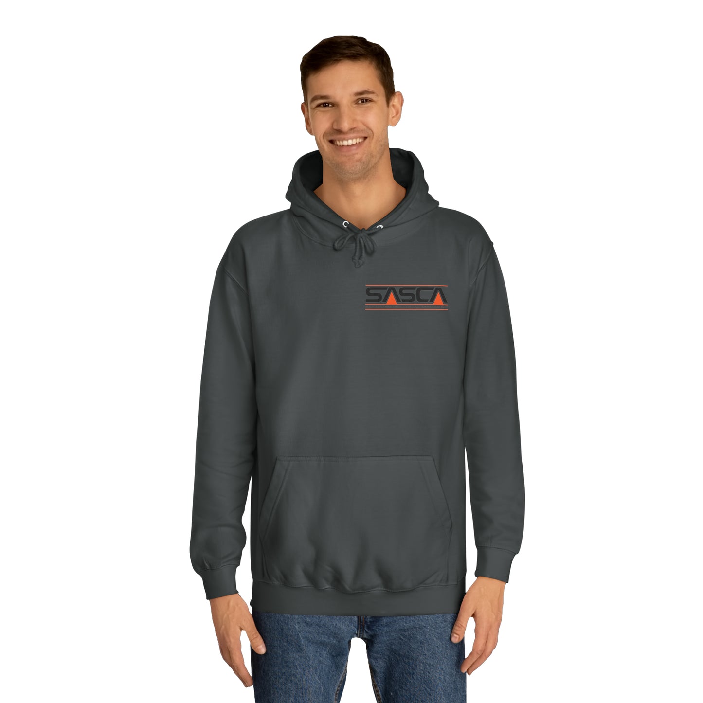 Unisex College Hoodie - Light - SASCA Logo front and back