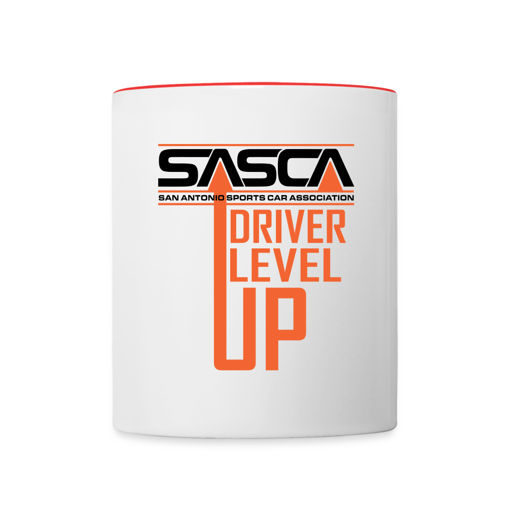 Contrast Coffee Mug - Driver Level Up - white/red