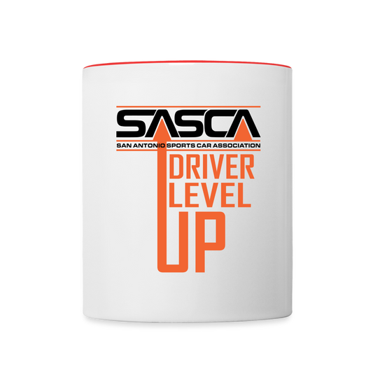 Contrast Coffee Mug - Driver Level Up - white/red