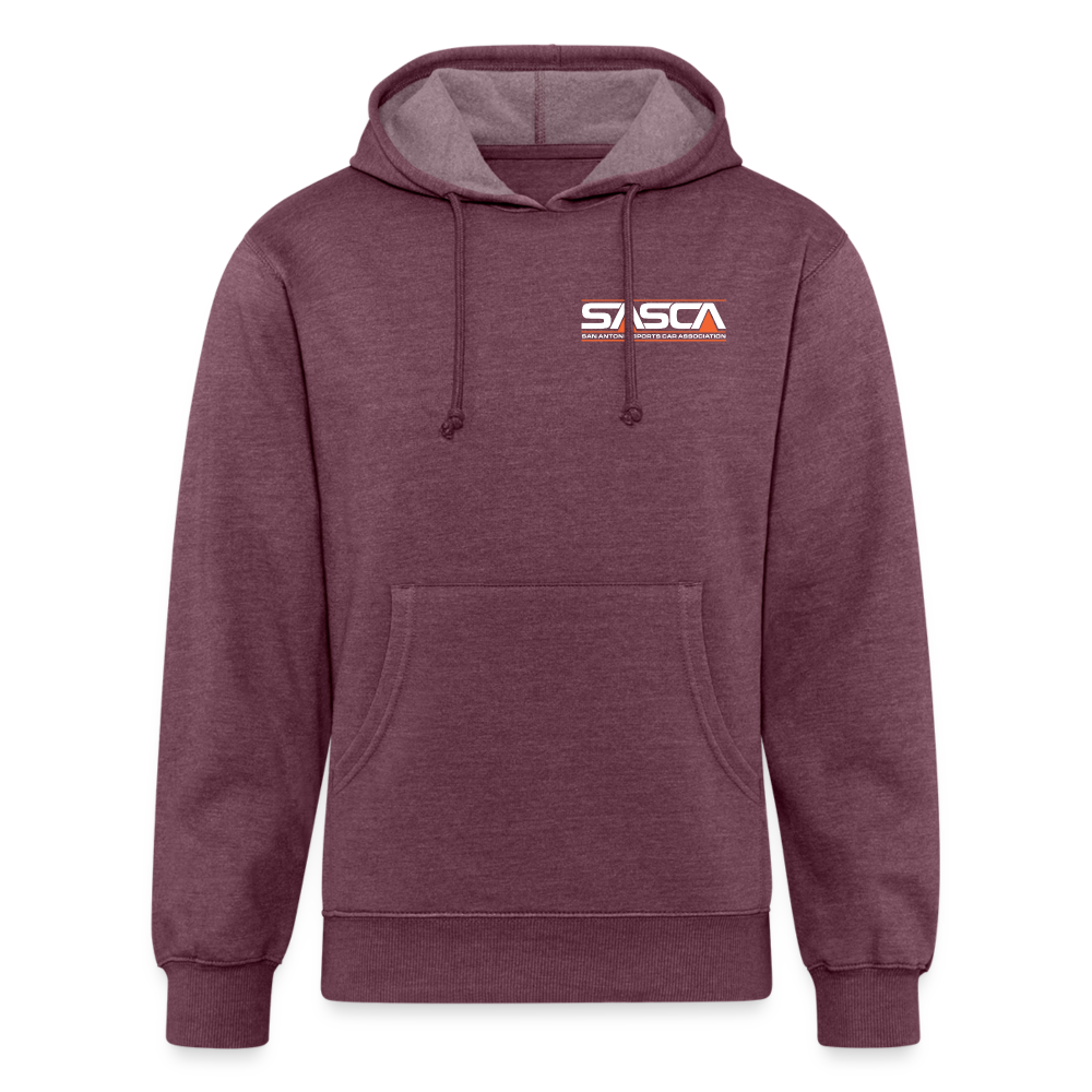 Unisex Organic Hoodie Front logo only - dark - heather burgundy