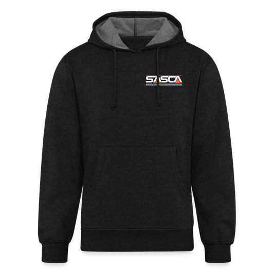 Unisex Organic Hoodie Front logo only - dark - charcoal grey